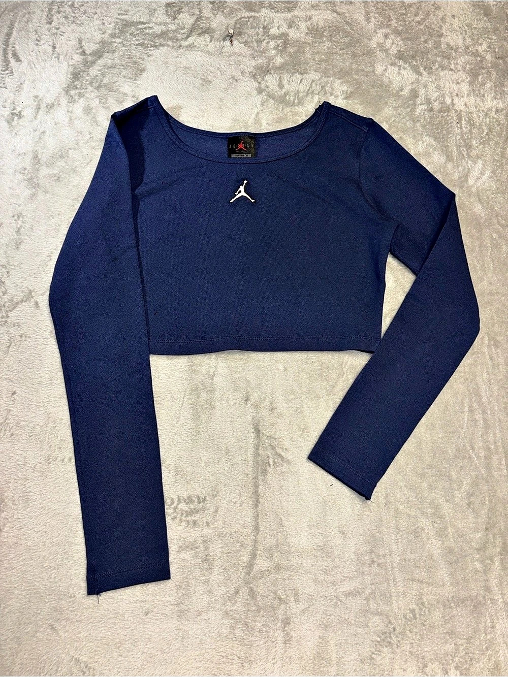 Jordan Women's Blue Long Sleeve Crop Top